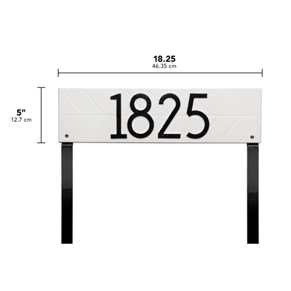 Herringbone Standard Horizontal 1 Line Lawn Plaque