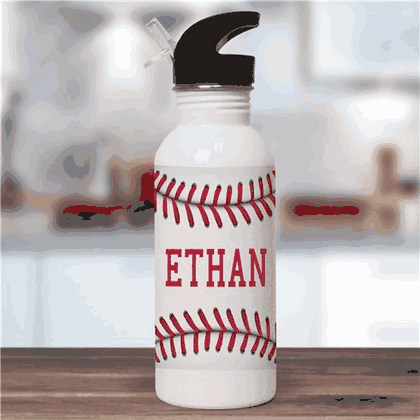 Personalized Baseball Water Bottle
