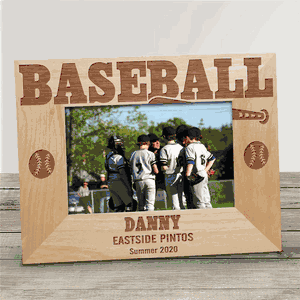 Personalized Baseball Wood Picture Frame