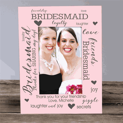 Personalized Bridesmaid Picture Frame