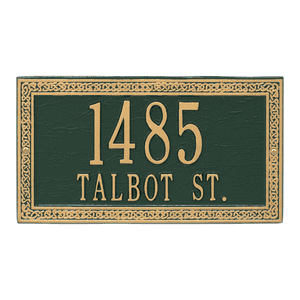 Personalized Celtic Cornerstone Address Plaque