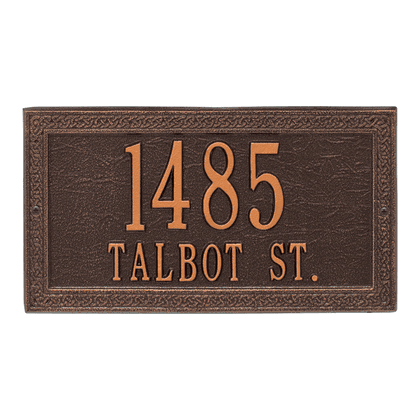 Personalized Celtic Cornerstone Address Plaque