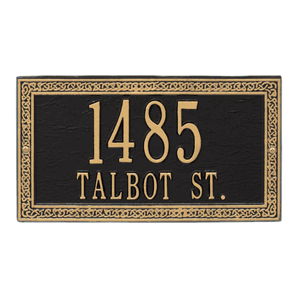 Personalized Celtic Cornerstone Address Plaque
