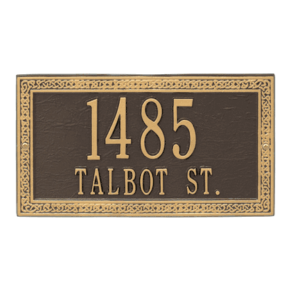 Personalized Celtic Cornerstone Address Plaque