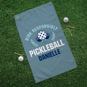 Personalized Dink Responsibly Pickleball Towel