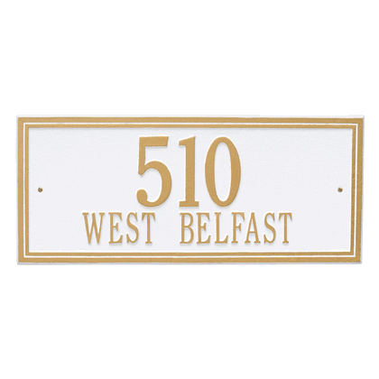 Personalized Double Line Large Address Plaque - 2 Line