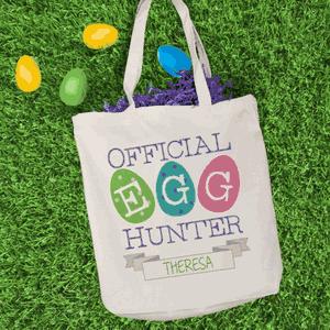 Personalized Easter Egg Hunt Tote Bag