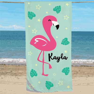 Round Beach Towel Pink Flamingo main image 1