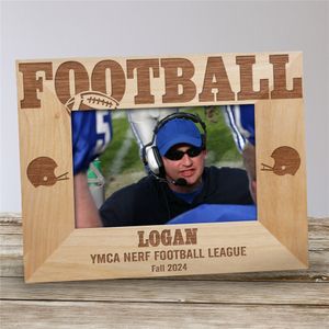 Personalized Football Wood Picture Frame