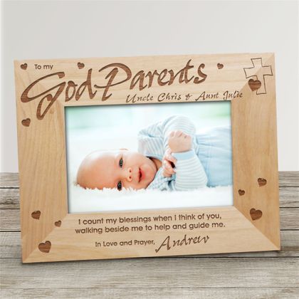 Personalized GodMother/GodFather Wood Frame