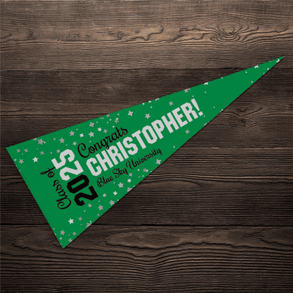 Personalized Grad Stars Class Of Pennant