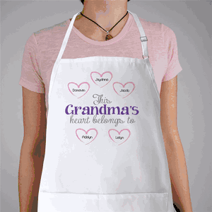 Personalized Grandma's Heart Apron
