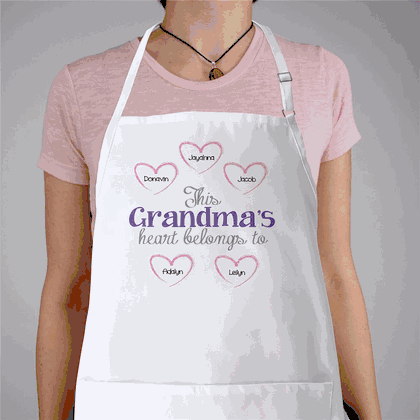 Personalized Grandma's Heart Apron
