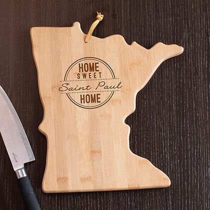 Personalized Home Sweet Home Minnesota Cutting Board