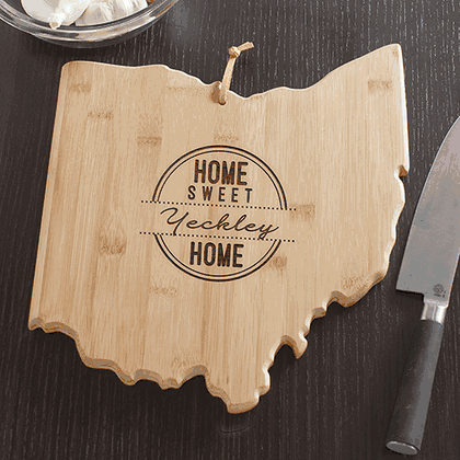 Personalized Home Sweet Home Ohio Cutting Board