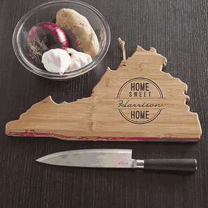 Personalized Home Sweet Home Virginia Cutting Board