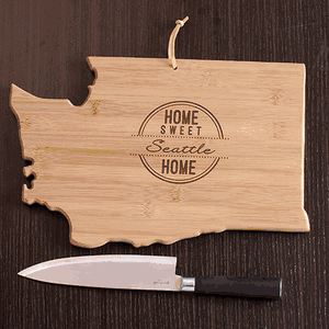 Personalized Home Sweet Home Washington Cutting Board