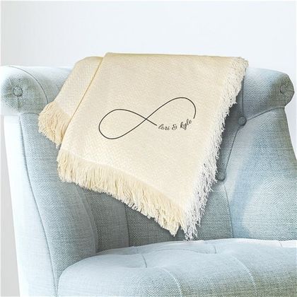 Personalized Infinity Symbol Wedding Throw