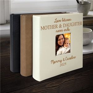 Personalized Love Never Ends Leatherette Photo Album