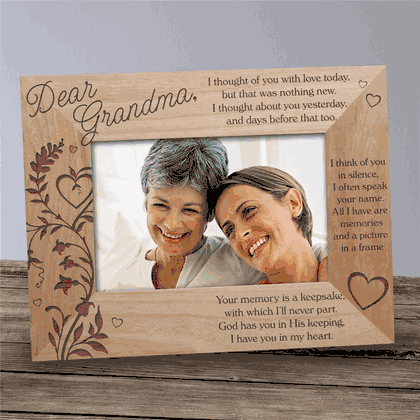 Personalized Memory Is A Keepsake Memorial Wood Picture Frame