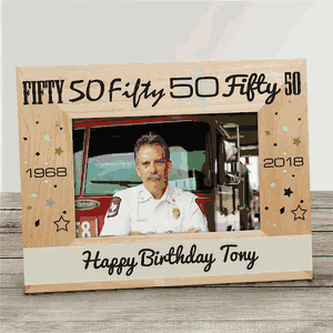 Personalized Milestone Birthday Wood Frame