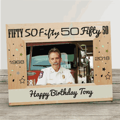 Personalized Milestone Birthday Wood Frame