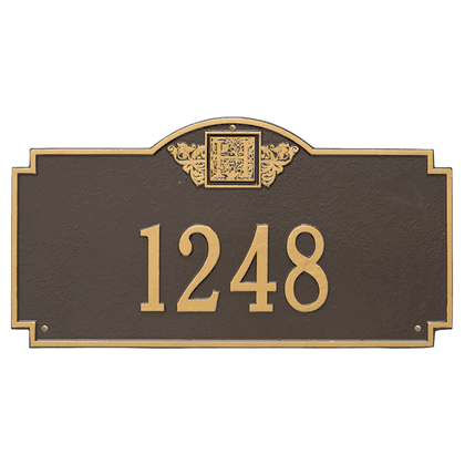 Personalized Monogram Large Address Plaque - 1 Line