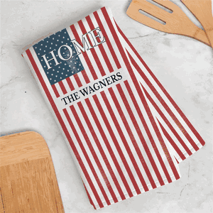 Personalized Patriotic Home Dish Towel
