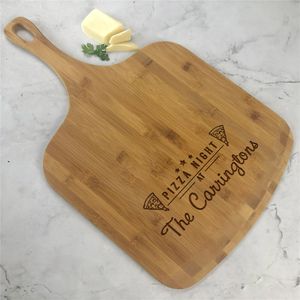 Personalized Pizza Night With Pizza Slices Bamboo Pizza Board