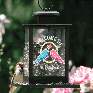 Personalized Welcome To Love Birds Bird Feeder