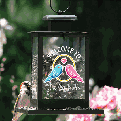 Personalized Welcome To Love Birds Bird Feeder