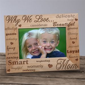 Personalized Why I Love Wood Picture Frame
