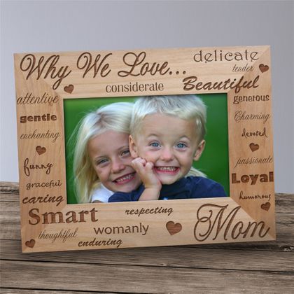 Personalized Why I Love Wood Picture Frame