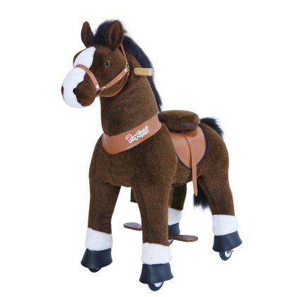 Ponycycle Horse Ride On Toy - Small - Chocolate Brown Horse w/ White Hoof