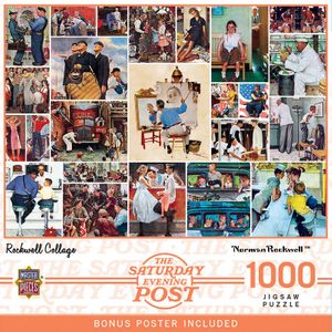 Saturday Evening Post Norman Rockwell Collage 1000 Piece Puzzle
