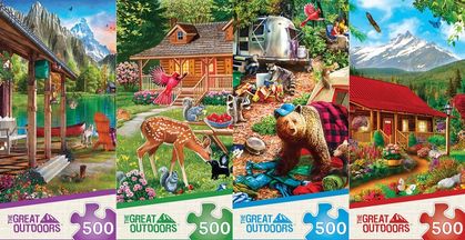 Space Savers Great Outdoors 4 Pack 500 Piece Puzzles