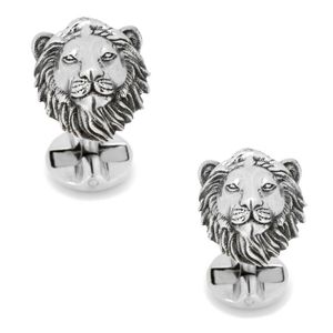 Sterling Lion Head Cufflinks