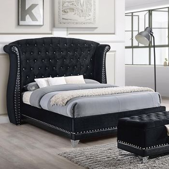 Barzini Glamorous Upholstered Queen Bed