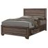 4PC Kauffman 204190 Queen Bed with Panel Design and Storage Footboard Bedroom Set