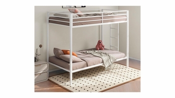 Alevera Metal Twin over Twin Bunk Bed with Ladder