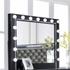 Eleanor Black Rectangular Mirror With Light 223364