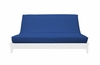 QUEEN LAPIS BLUE SUEDE TEXTURE FUTON COVER