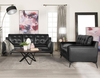Moira Upholstered Tufted 511131 Sofa with Track Arms Black