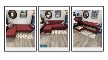 Barato sectional storage sleeper bed