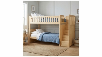 Bartly Collection Twin over Twin Staircase Storage Bunk Bed