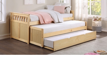 Bartly Twin Bed with Two Twin Trundles � 3 Beds