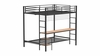 Bettoni Full-over-Twin Workstation Bunk Bed with Desk & Shelves