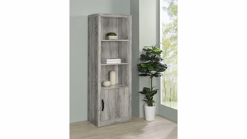 Burke 4-Shelf Media Tower � Grey Driftwood