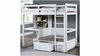 Callistus Twin Loft Bed with Workstation, Seating & Storage