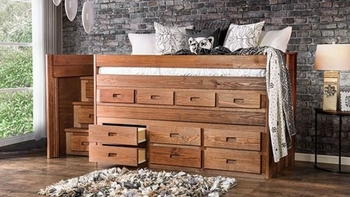 Cleo Twin Captain Bed with 13 Storage Drawers